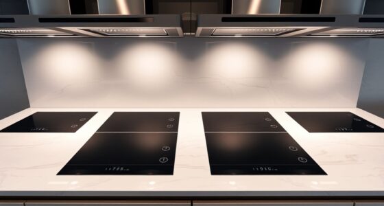 luxury sleek integrated cooktops