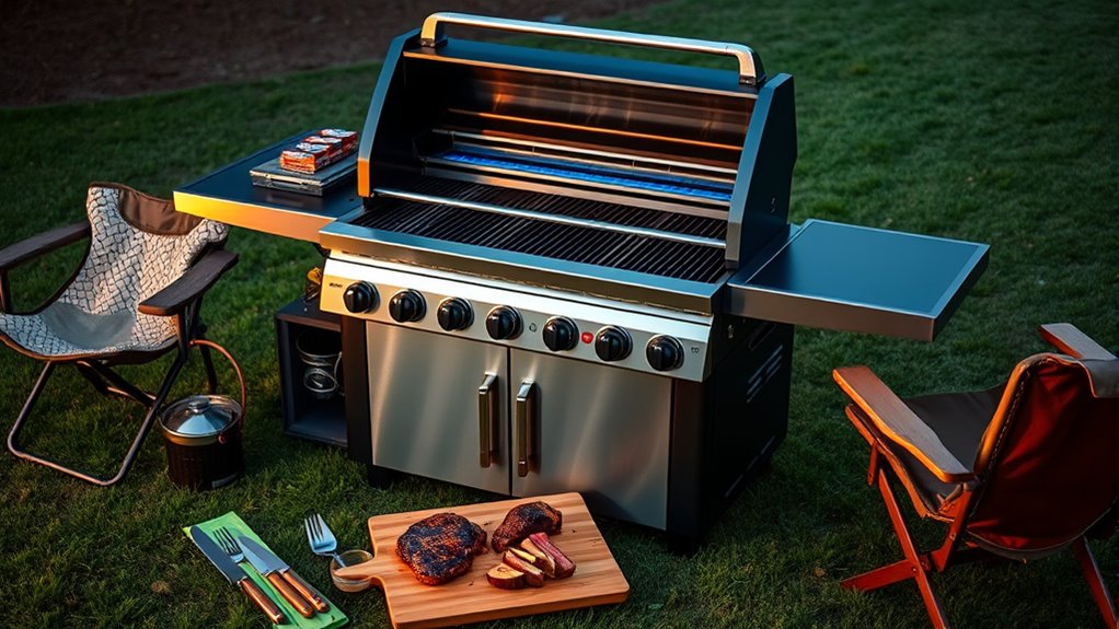 luxury tailgating grill selection