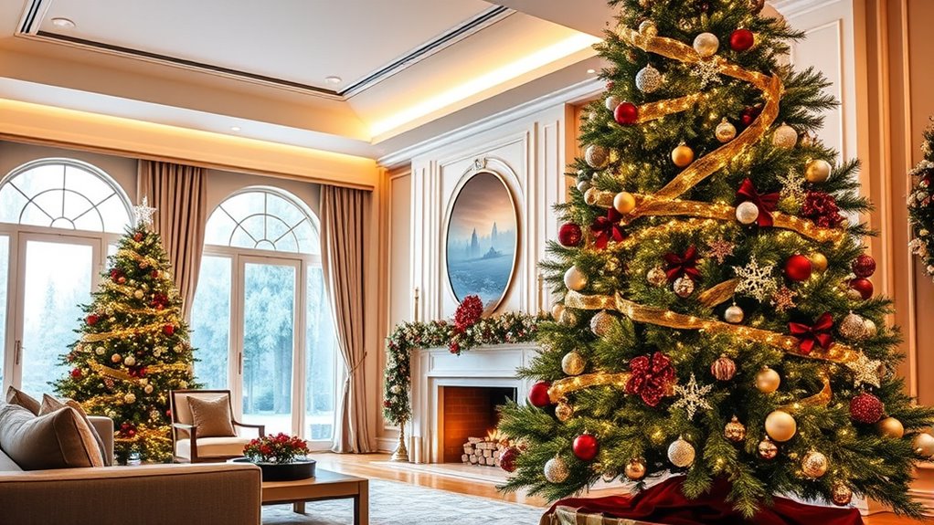 realistic pre lit christmas trees