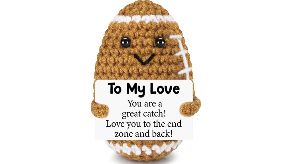 crochet football couples gift