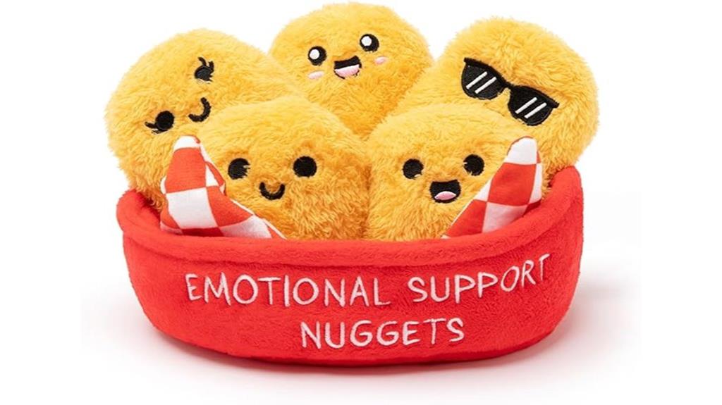 supportive chicken nugget plushies
