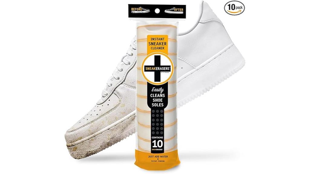 ten pack sneaker cleaning wipes