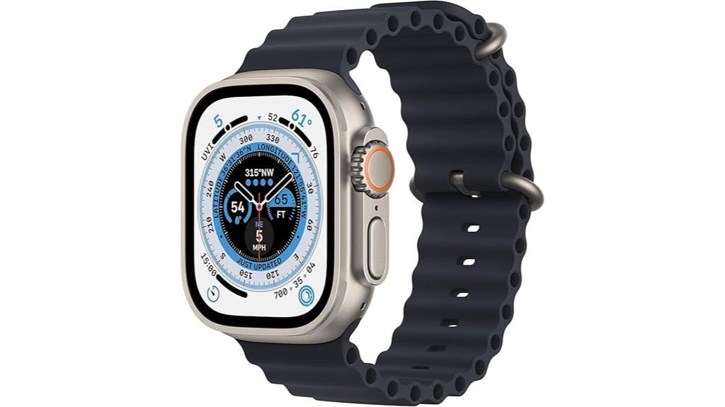 titanium case with midnight ocean band