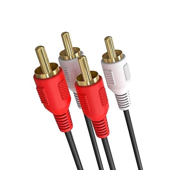 Cmple 2 RCA Male to Male Stereo Audio Cable (12 ft)