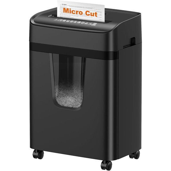 Bonsaii 12-Sheet Micro-Cut Shredder with 5.5 Gal Bin