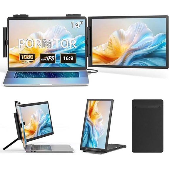 Laptop 14 FHD IPS Dual Screen Extender