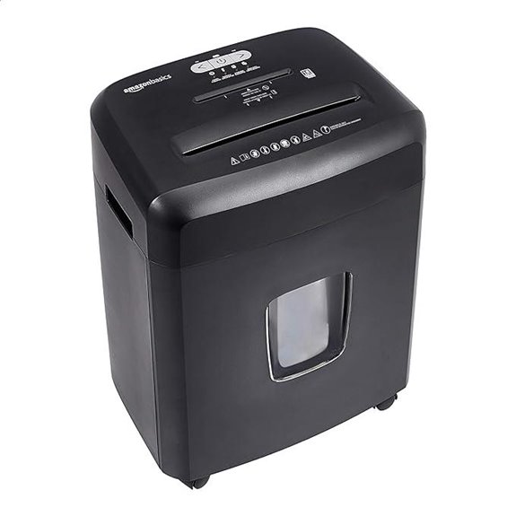 Amazon Basics 18 Sheet Cross Cut Paper CD and Credit Card Shredder Black