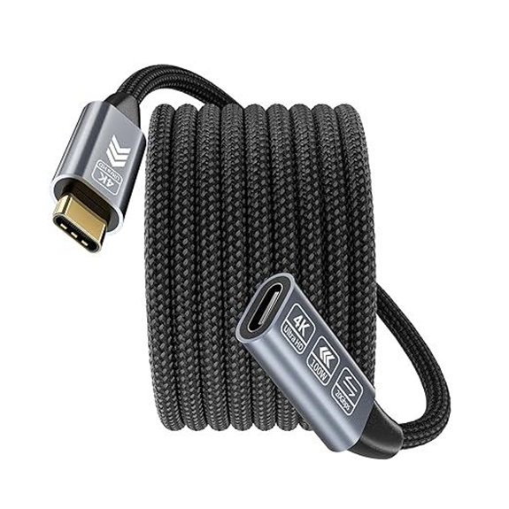 USB C Extension Cable 20FT 20Gbps/100W 4K Video