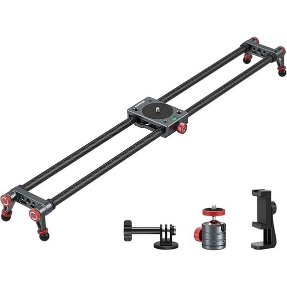 NEEWER 24in Carbon Fiber Camera Slider with Ball Head