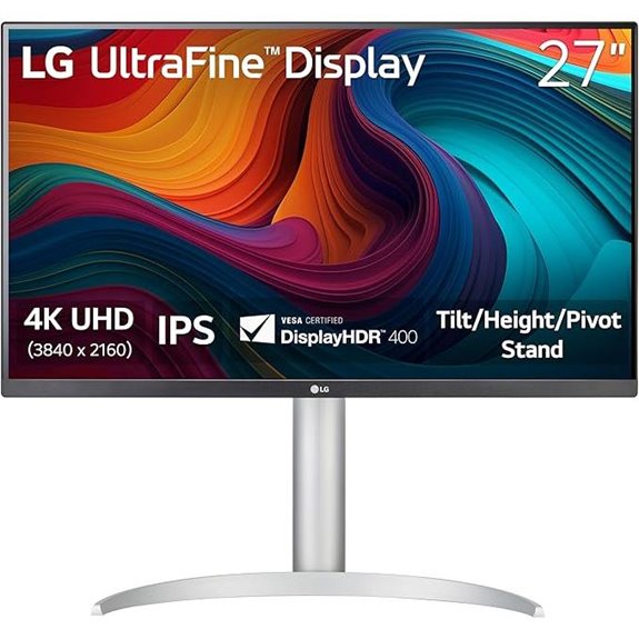 LG 27-inch 4K UHD IPS Monitor with HDR and Adjustable Stand