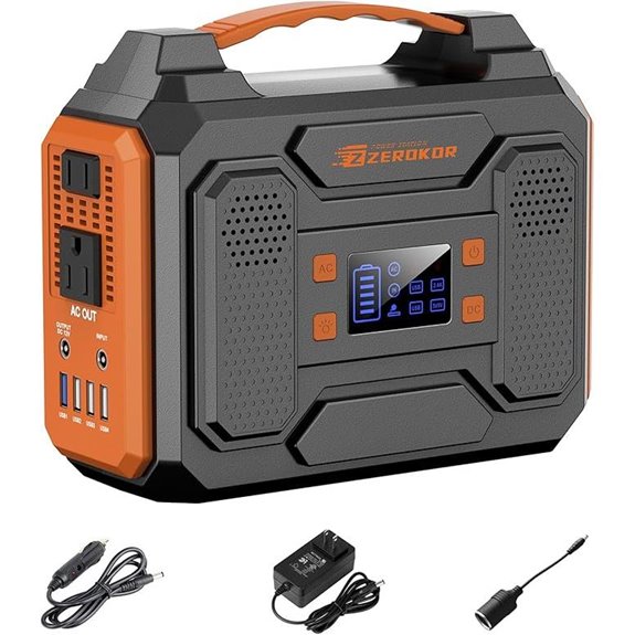 Portable 300W Solar Generator with AC USB DC Outputs