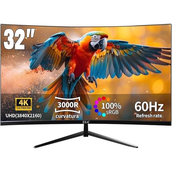 ZZA 32 4K Curved Gaming Monitor HDR10