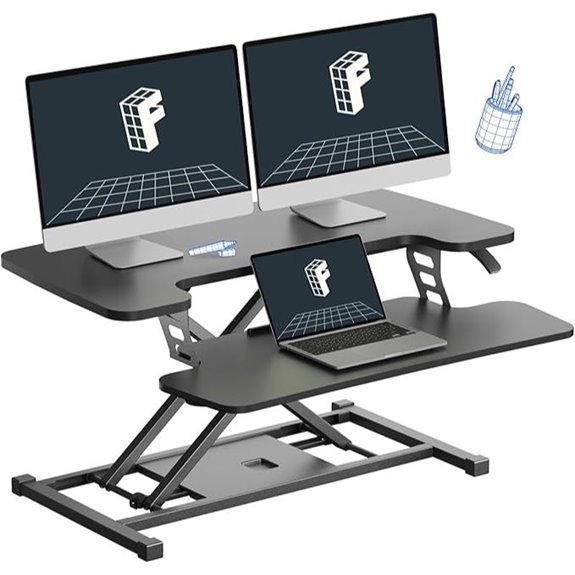 FLEXISPOT 32-Inch Adjustable Standing Desk Converter