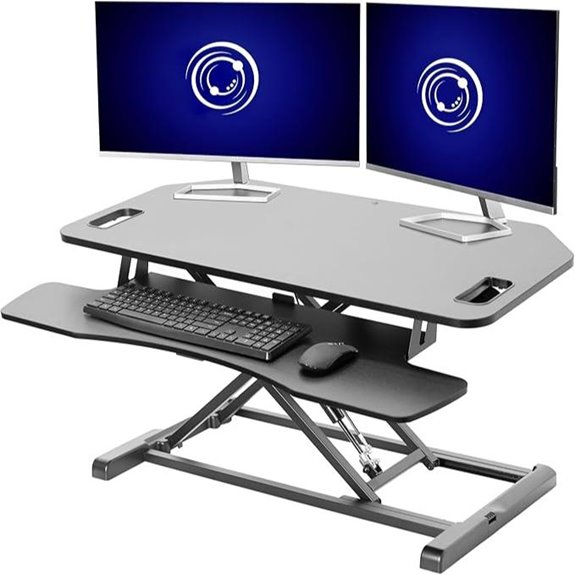 VIVO 38-inch Adjustable Corner Desk Converter