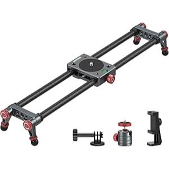 NEEWER 40cm Carbon Fiber Camera Slider with Ball Head