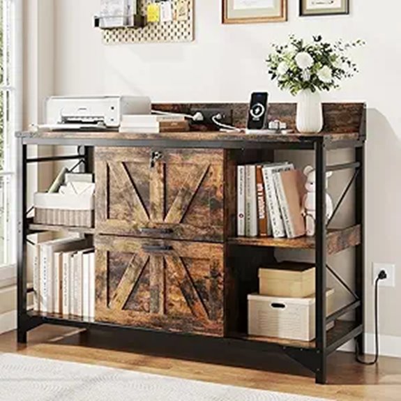 44 inch wooden file cabinet