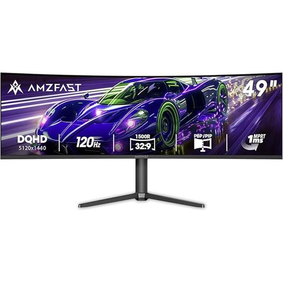 Amzfast 49-Inch Ultrawide Gaming Monitor with HDR