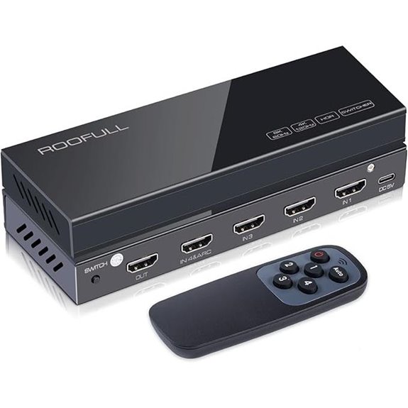ROOFULL 4-in-1 8K HDMI Switcher with Remote