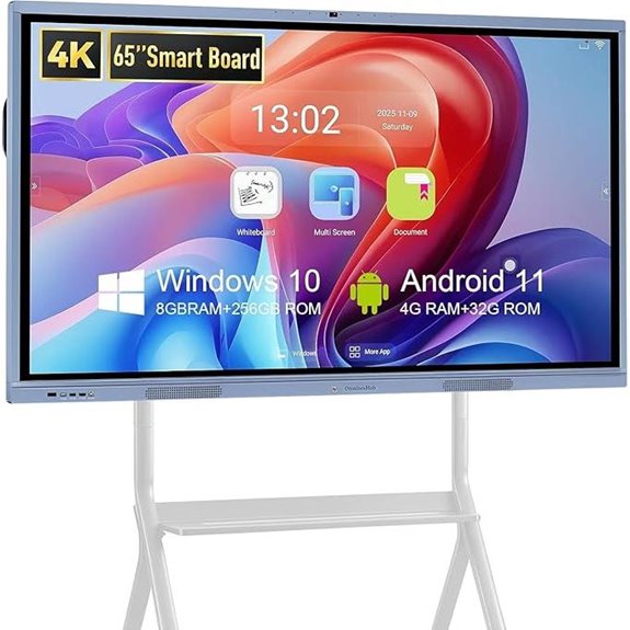 65 4K Interactive Smart Board with Dual System