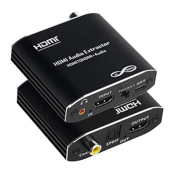 HDMI Audio Extractor 4K to Optical/Coaxial Splitter
