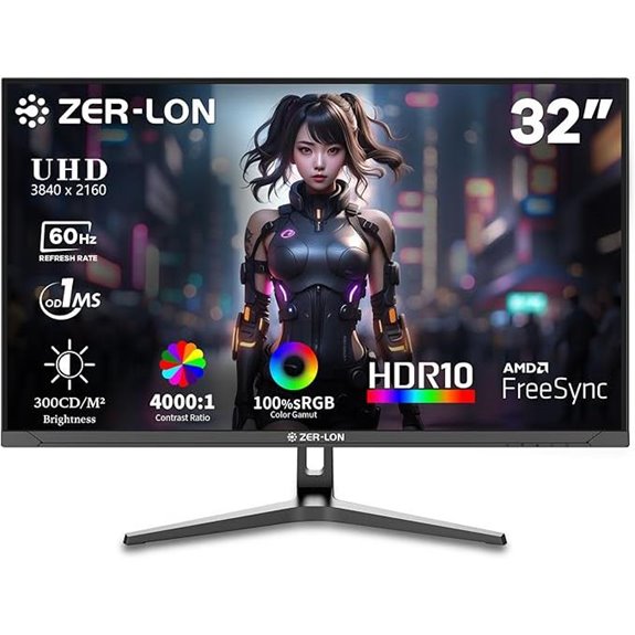 32-Inch 4K UHD IPS Monitor with HDMI FreeSync Built-in Speaker