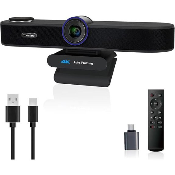 3-in-1 4K Webcam with Auto-Tracking and Zoom