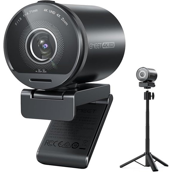 EMEET 4K Webcam with Tripod and Autofocus