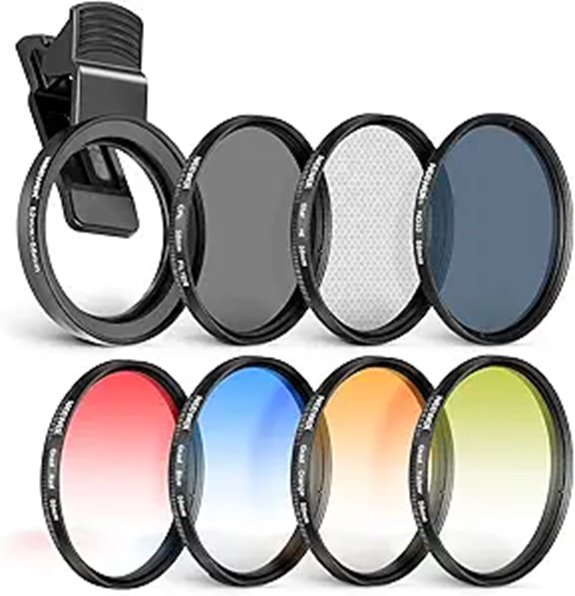 NEEWER 58mm Lens Filter Kit for Smartphones and Cameras