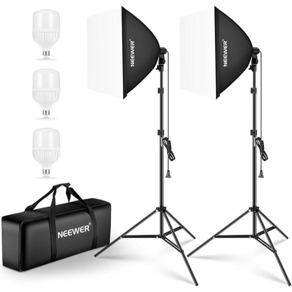 NEEWER 700W Softbox Lighting Kit with LED Bulbs