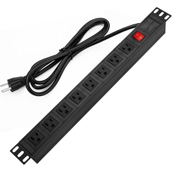 BTU Power Strip Surge Protector 8 Outlets Mountable