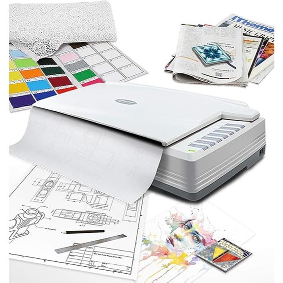 Plustek OpticPro A320E A3 Flatbed Scanner