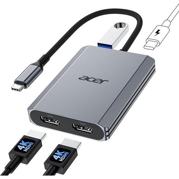 Acer USB-C Dual HDMI Adapter with 4K@60Hz