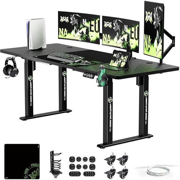 X-Win Adjustable Standing Desk 71 Carbon Fiber Black