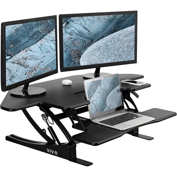VIVO 43 Adjustable Corner Desk Converter