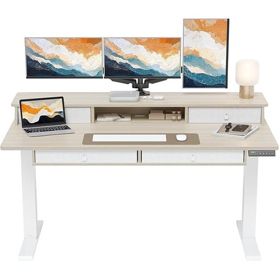 ErGear Height-Adjustable Standing Desk with Drawers