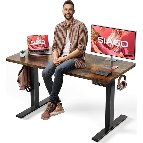 SIAGO Adjustable Standing Desk with Memory Presets