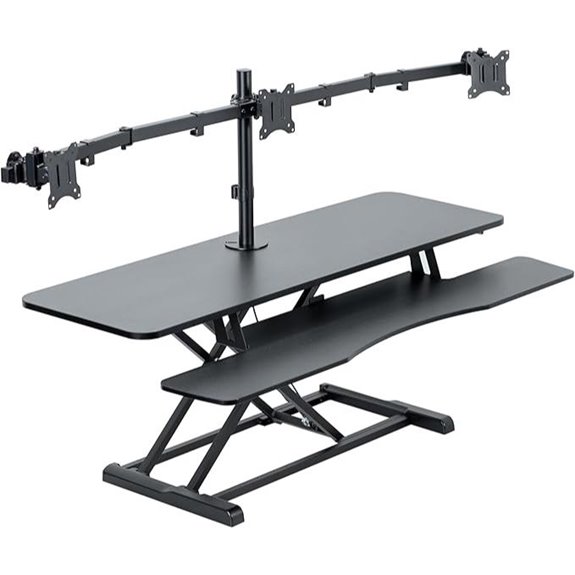 VIVO Adjustable 48 Standing Desk Converter with Monitor Mount