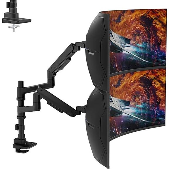 Dual Monitor Arm for 17-49 Inch Screens