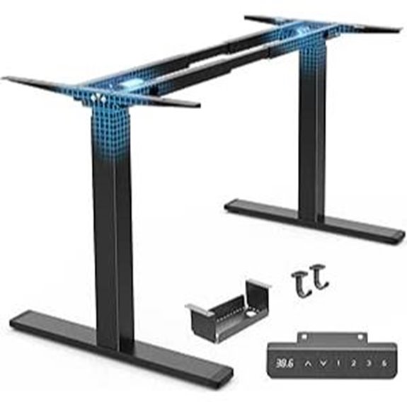 Huuger Electric Standing Desk Frame with Accessories