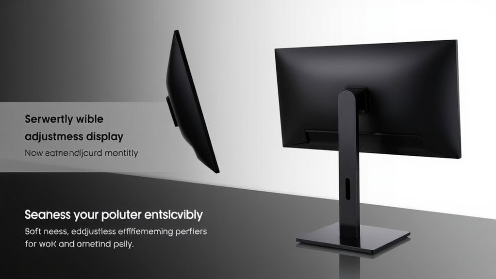 adjustable ergonomic monitor features