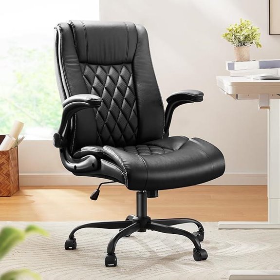 Marsail Executive Office Chair with Flip-Up Armrests