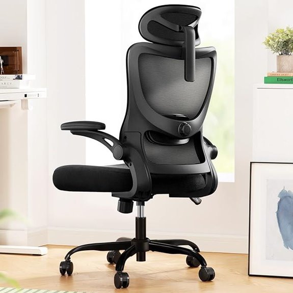adjustable headrest office chair