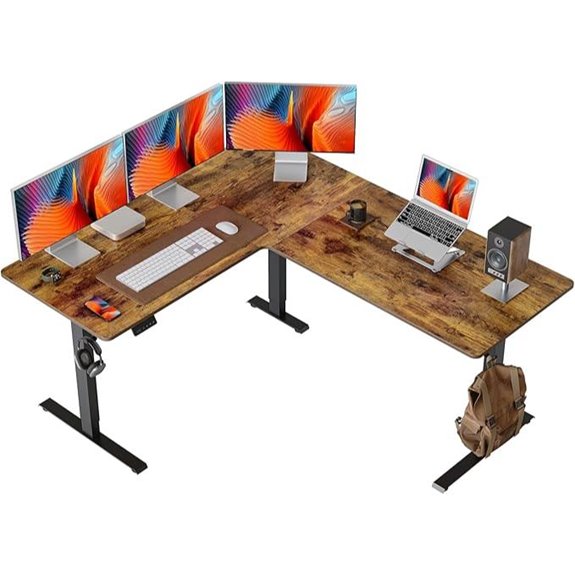 FEZIBO 63 L-Shaped Adjustable Standing Desk