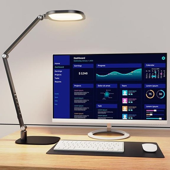 LED Desk Lamp with Dimmable Timer & Memory Functions