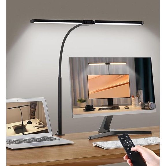 LED Desk Lamp with Clamp Adjustable 25 Lighting Modes