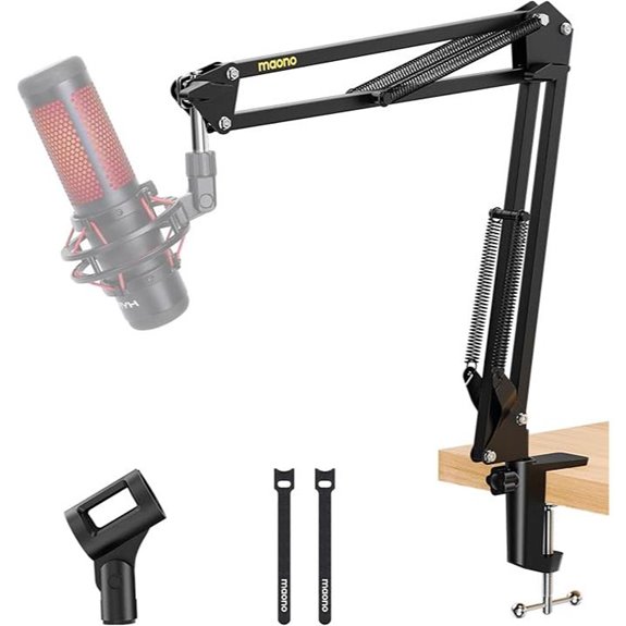 MAONO Adjustable Microphone Boom Arm with Clamp