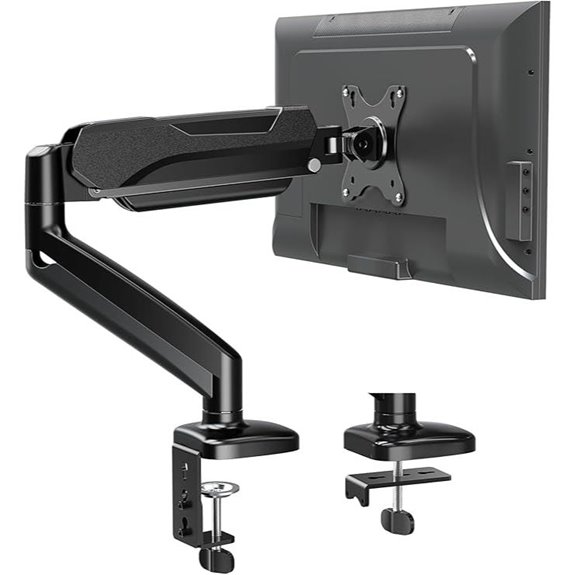 MountUp Adjustable Gas Spring Monitor Arm for 32-inch Screens