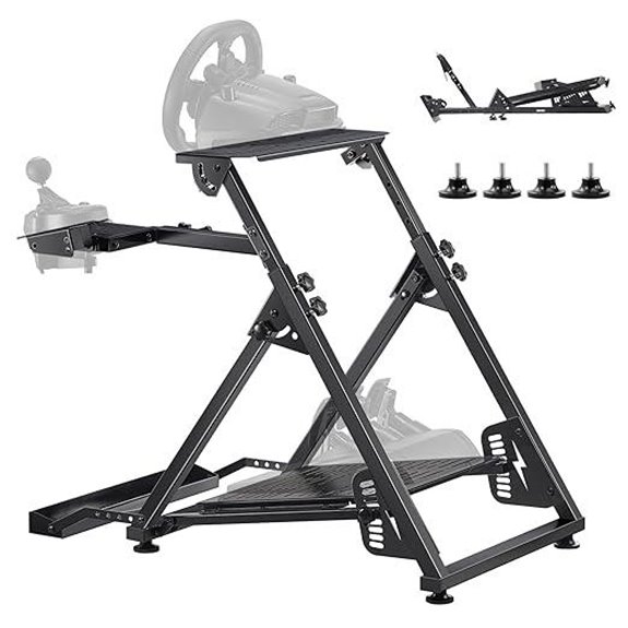 VEVOR Adjustable Racing Wheel Stand for Logitech & Thrustmaster