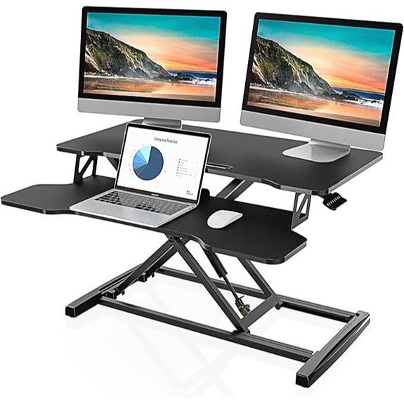 FITUEYES Height Adjustable Sit-Stand Desk Riser