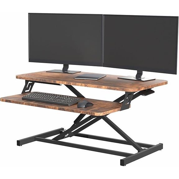 VIVO Adjustable 32 Sit-Stand Desk Converter